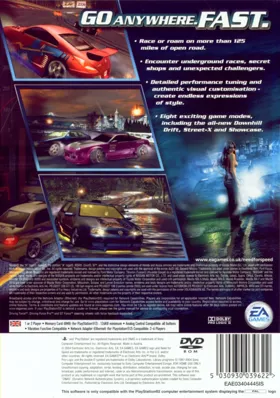 Need for Speed - Underground 2 (Japan) box cover back